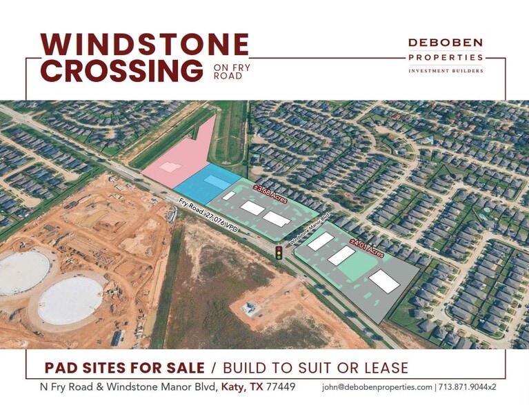 Primary Photo Of N Fry Rd & Windstone Manor Blvd, Katy Land For Sale