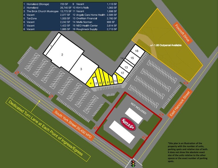 More Photos Of 1300-1336 S York St, Muskogee Unknown For Lease