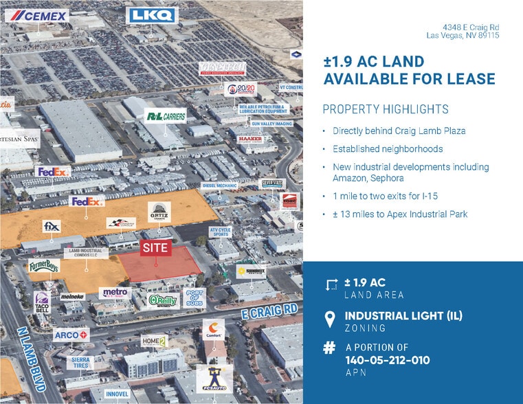More Photos Of 4364 E Craig Rd, Las Vegas Land For Lease