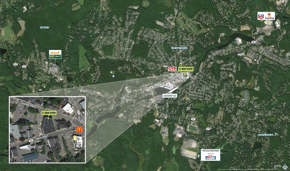 More Photos Of 21 Main St, Maynard Freestanding For Lease