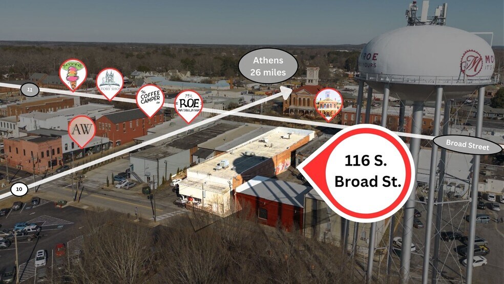 More Photos Of 116 S Broad St, Monroe Restaurant For Lease