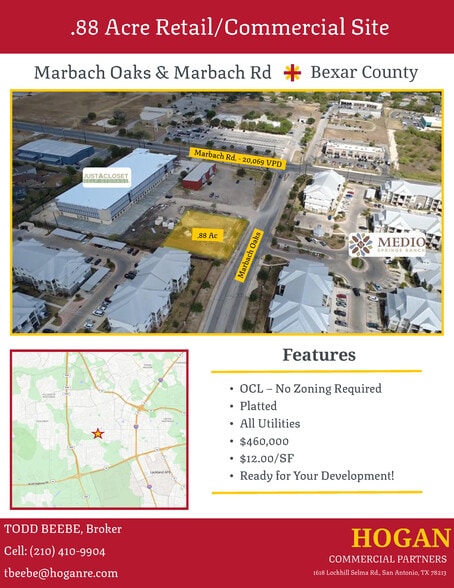 Primary Photo Of Marbach Oaks & Marbach Rd, San Antonio Land For Sale