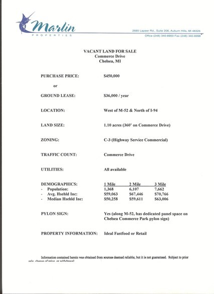 More Photos Of Commerce Park Dr, Chelsea Land For Sale