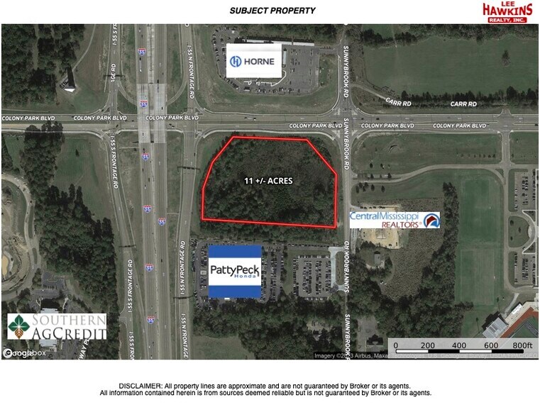 I 55 Frontage rd Colony Park Blvd  