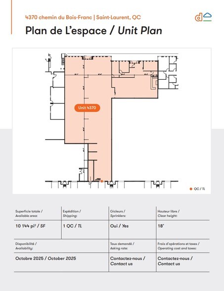 More Photos Of 5776-5782 Blvd Thimens, Montréal Warehouse For Lease