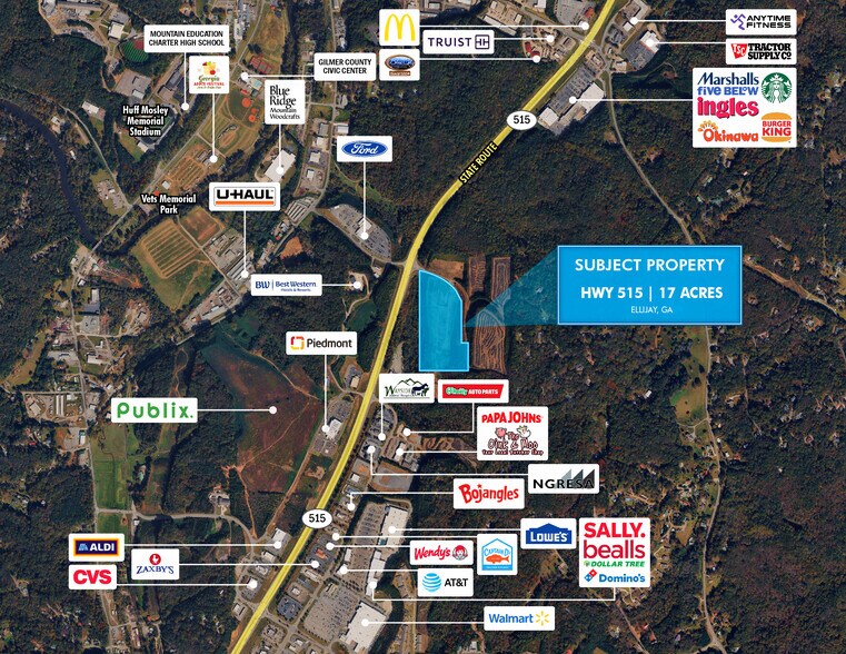 Primary Photo Of Brookview Blvd & Hwy 515, Ellijay Land For Sale