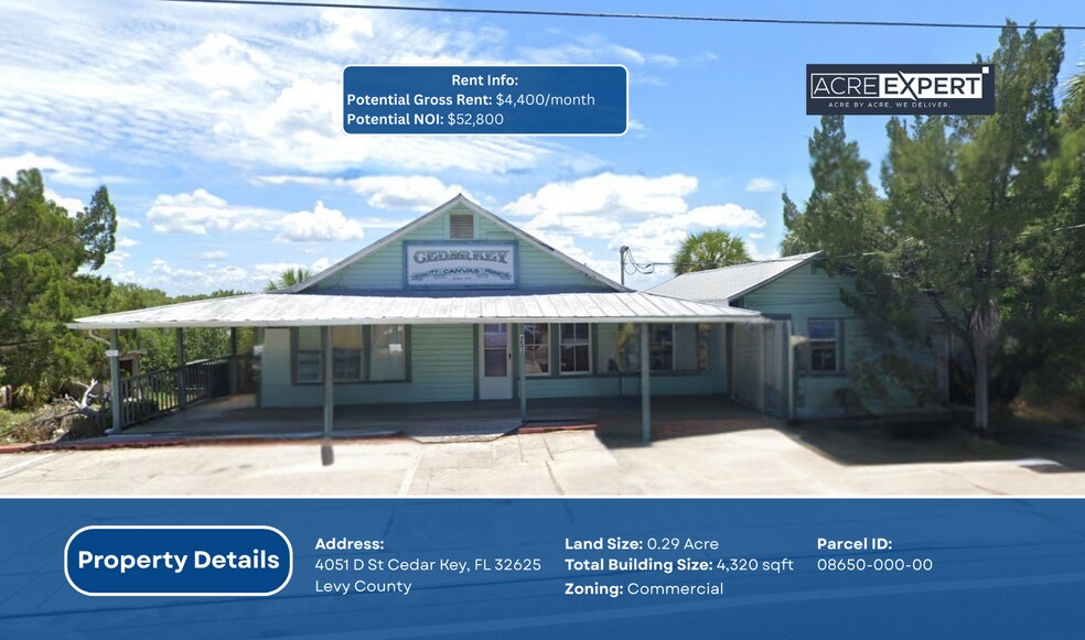 Primary Photo Of 4051 D St, Cedar Key General Retail For Sale