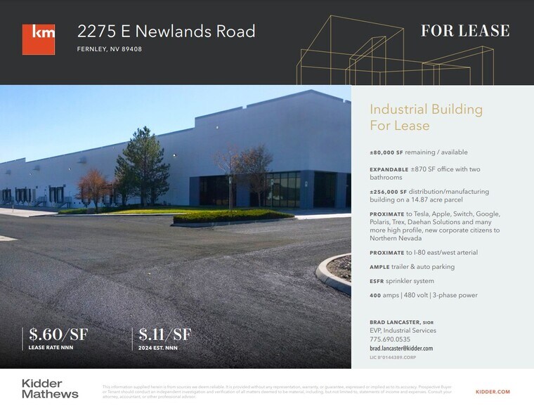 Primary Photo Of 2275 E Newlands Dr, Fernley Distribution For Lease