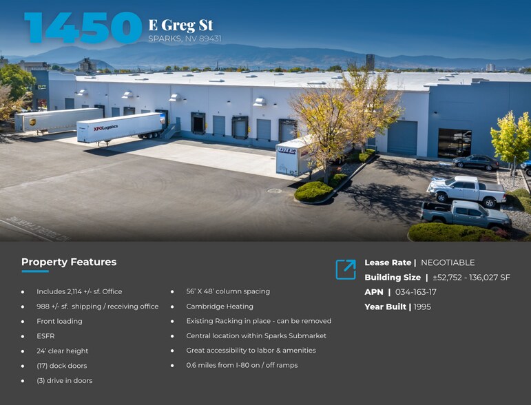 More Photos Of 1450 E Greg St, Sparks Warehouse For Lease