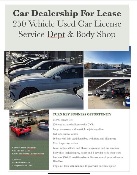 More Photos Of 415 Brockton Ave, Abington Auto Dealership For Sale