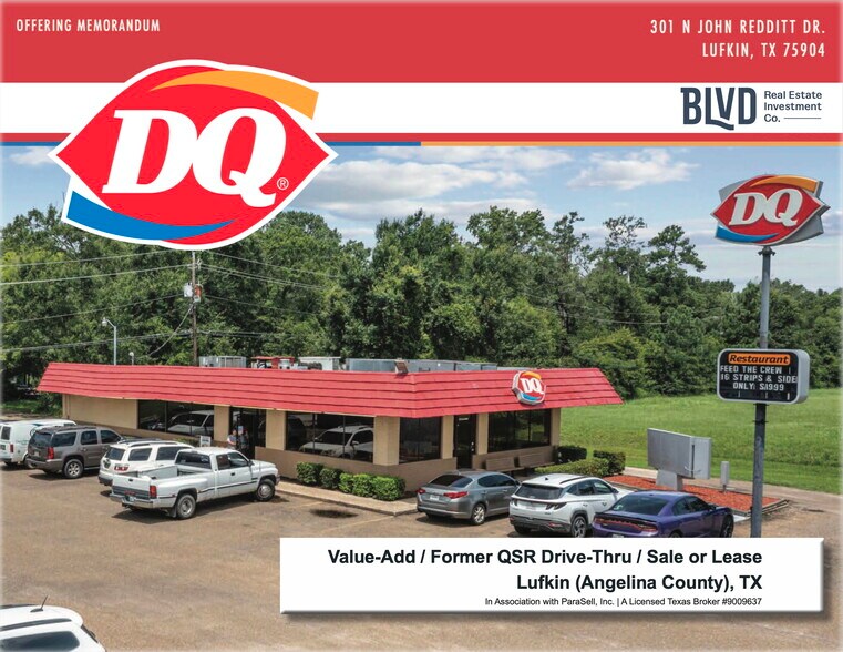 Primary Photo Of 301 N John Redditt Dr, Lufkin Fast Food For Sale