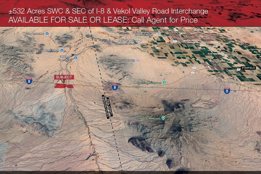Primary Photo Of I-8 & Vekol Valley Road Interchange, Stanfield Land For Sale