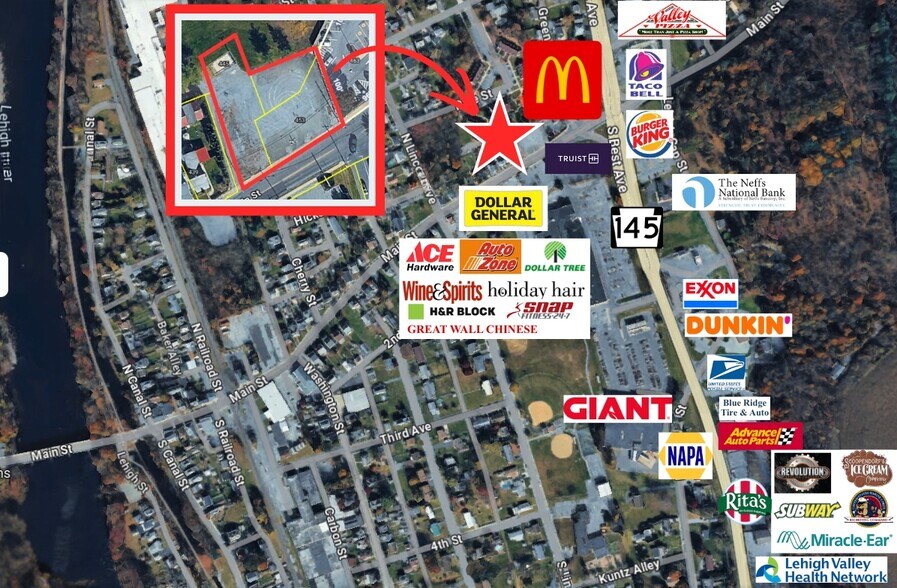 Primary Photo Of 445-453 Main Street st, Walnutport Land For Sale