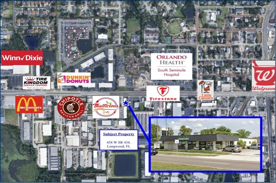 More Photos Of 458 W 434, Longwood Freestanding For Lease