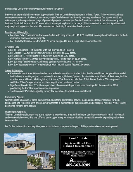 More Photos Of 1501 Belt Line Rd, Wilmer Land For Sale