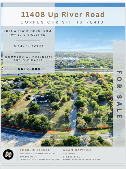 Primary Photo Of 11408 Up River Rd, Corpus Christi Land For Sale