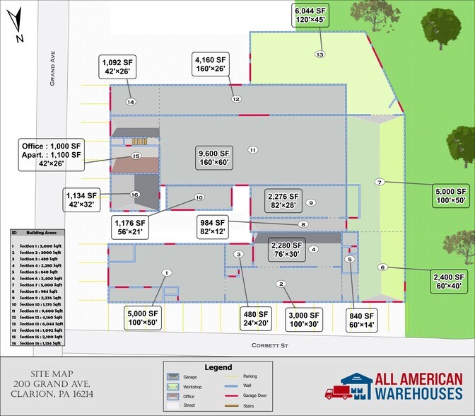 More Photos Of 200 Grand Ave, Clarion Warehouse For Lease