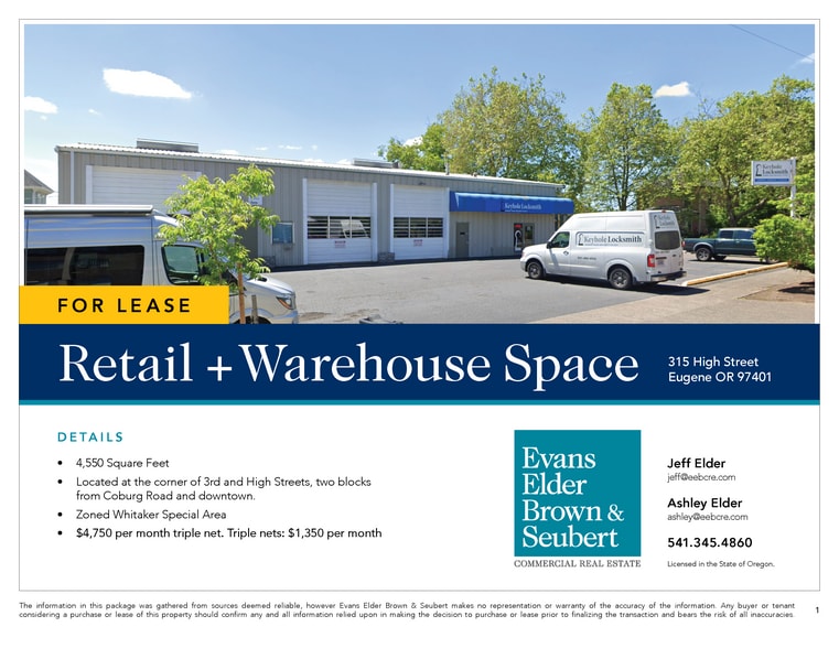 More Photos Of 315 High St, Eugene Auto Repair For Lease