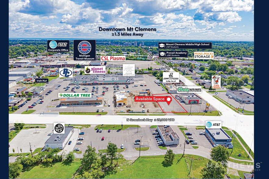 More Photos Of 50 N Groesbeck Hwy, Mount Clemens General Retail For Lease