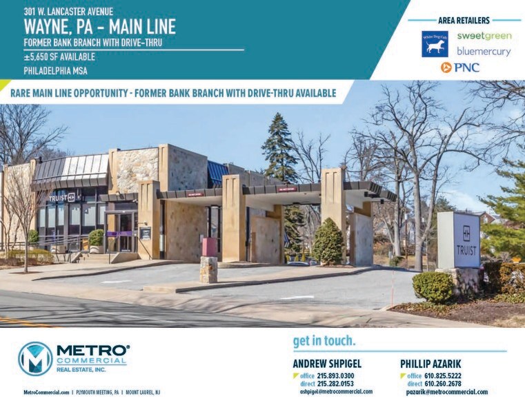 More Photos Of 301 W Lancaster Ave, Wayne Bank For Lease