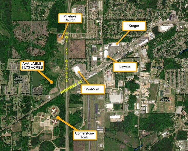 More Photos Of 11.73 acres W Side of Hwy 25 @ Carter Blvd, Starkville Land For Sale