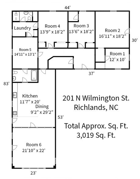 More Photos Of 201 N Wilmington St, Richlands General Retail For Sale