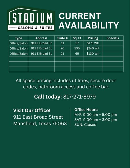 More Photos Of 911-1003 E Broad St, Mansfield Self Storage For Lease