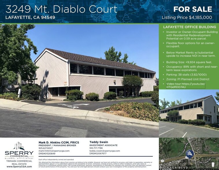 More Photos Of 3249 Mount Diablo Ct, Lafayette Medical For Lease