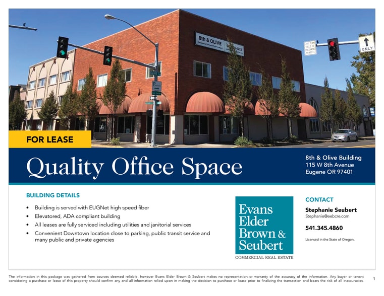More Photos Of 115 W 8th Ave, Eugene Office For Lease