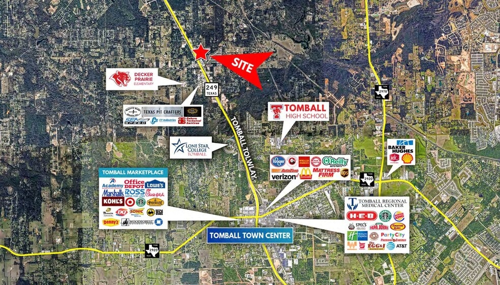 More Photos Of 2.43ac SH 249 & Decker Prairie Rd, Pinehurst Land For Lease