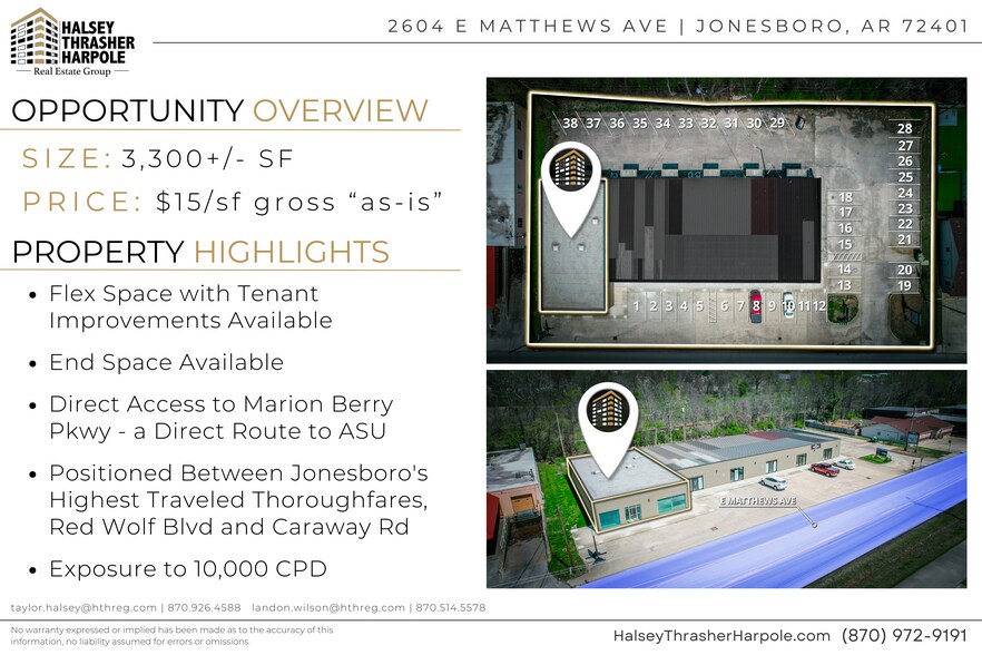 More Photos Of 2604 E Matthews Ave, Jonesboro Flex For Lease