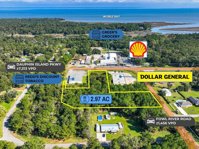 More Photos Of adj. to 3280 Fowl River Road, Theodore Land For Sale