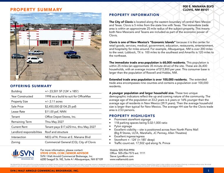More Photos Of 900 E Manana Blvd, Clovis General Retail For Sale
