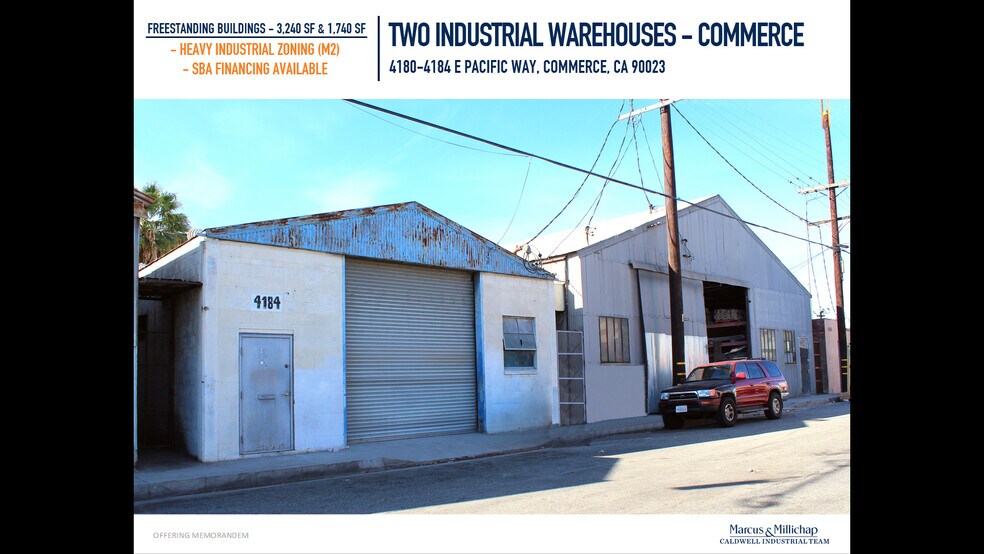 Primary Photo Of 4180 Pacific Way, Commerce Industrial For Sale