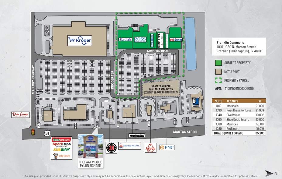 More Photos Of 1010-1080 N Morton St, Franklin Storefront For Sale