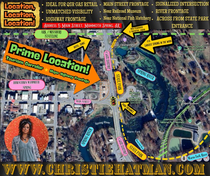 Primary Photo Of 15 Main St, Mammoth Spring Office For Sale