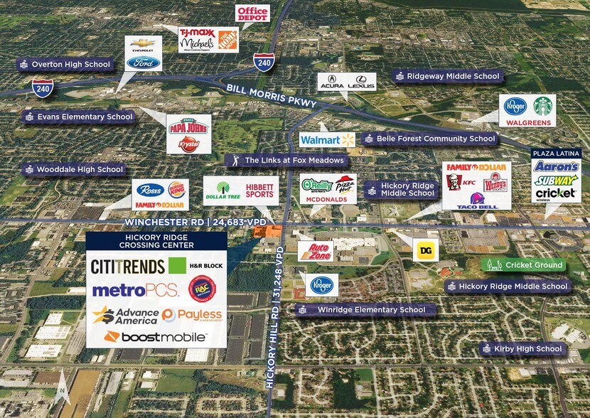 More Photos Of 3685-3721 Hickory Hill Rd, Memphis Storefront For Lease