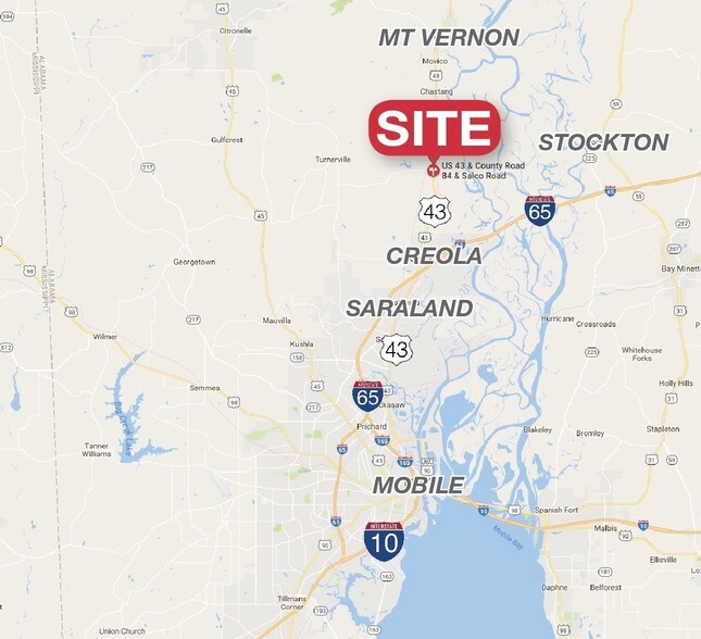 More Photos Of NW US Hwy 43 & Salco Rd, Creola Land For Sale