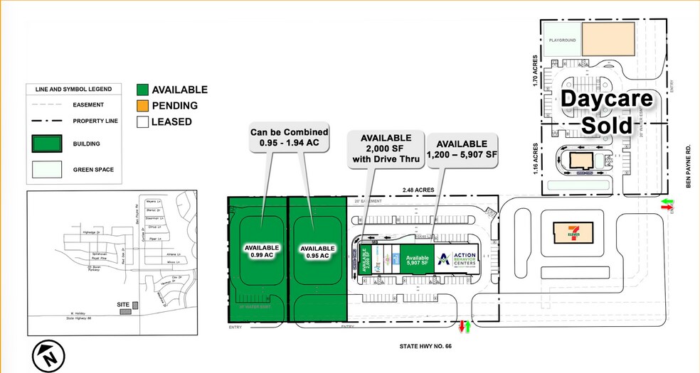 More Photos Of NWQ OF HWY 66 & BEN PAYNE ROAD, Fate General Retail For Lease
