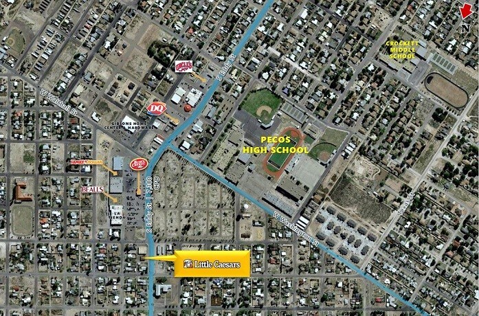 Primary Photo Of 712 S Eddy St, Pecos Fast Food For Lease