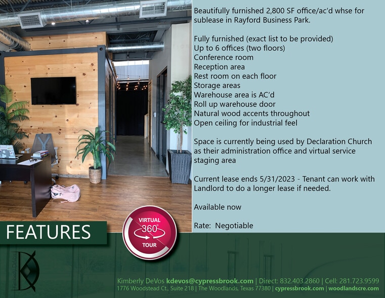 More Photos Of 1315 Rayford Park Rd, Spring Loft Creative Space For Lease