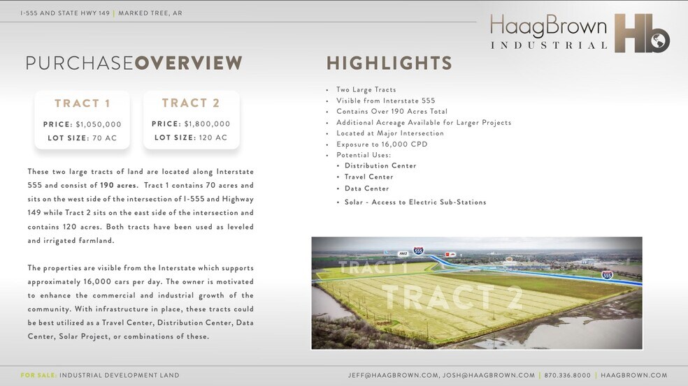 More Photos Of Corners of I-555 and Highway 149, Marked Tree Land For Sale