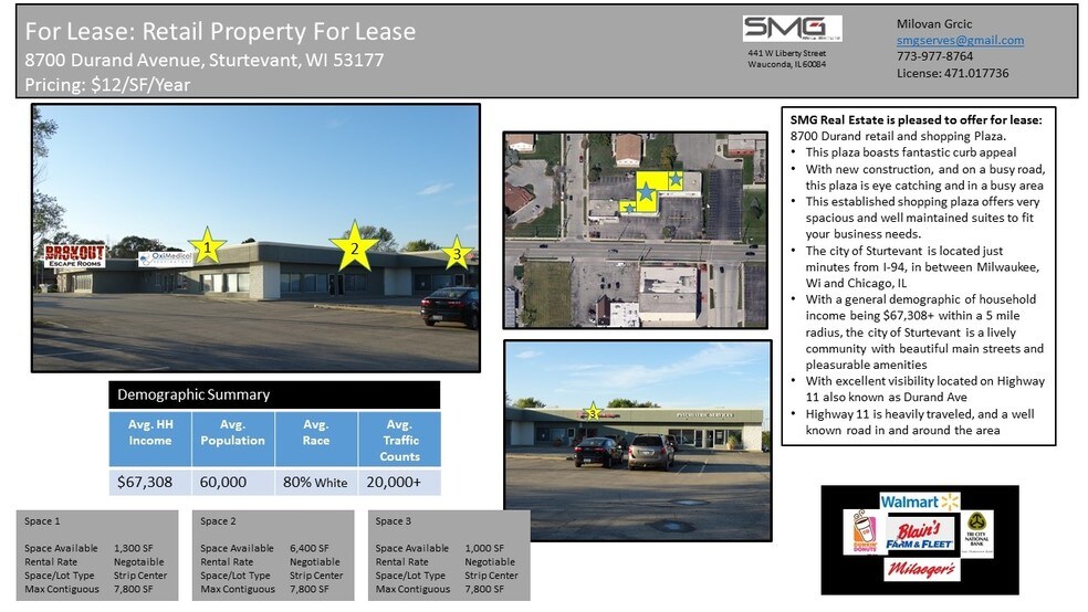 More Photos Of 8700 Durand Ave, Sturtevant Storefront For Lease