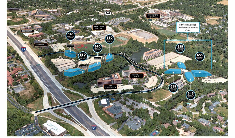 More Photos Of 520 Maryville Centre Dr, Town and Country Unknown For Lease