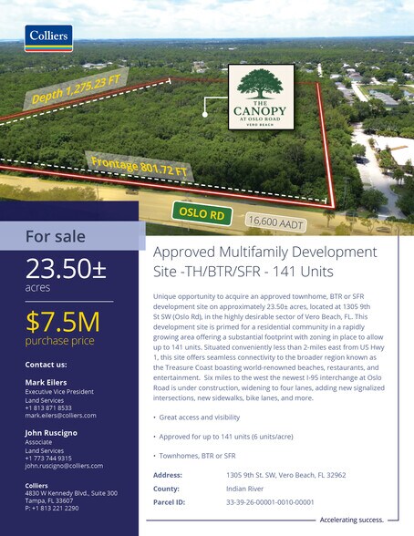 Primary Photo Of 1305 9th St SW, Vero Beach Land For Sale