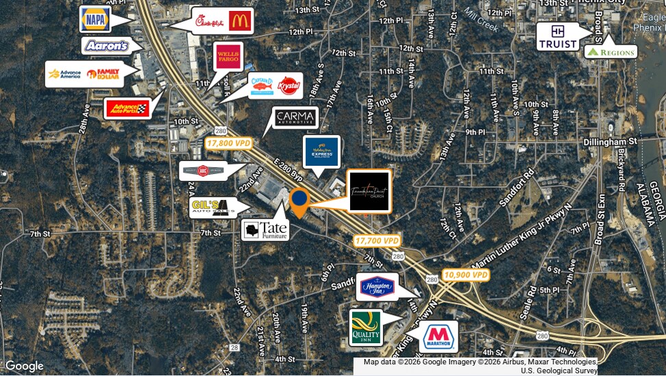 More Photos Of 1713 E 280 Byp, Phenix City General Retail For Sale