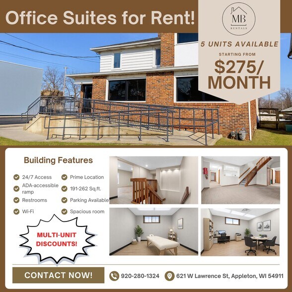 Primary Photo Of 621 W Lawrence St, Appleton Office For Lease