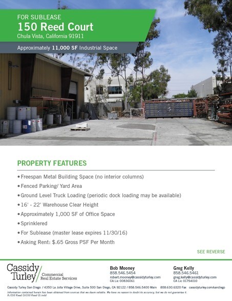 More Photos Of 150 Reed Ct, Chula Vista Warehouse For Lease