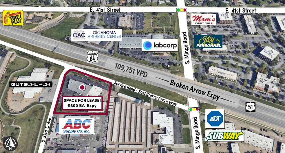 More Photos Of 9300-9322 E Broken Arrow Expressway, Tulsa Light Distribution For Lease