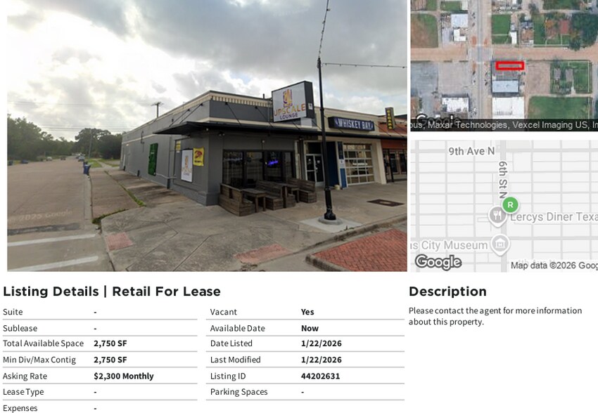 More Photos Of 524 6th St N, Texas City Restaurant For Lease